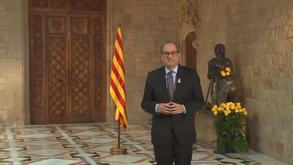 Torra en el discurso que ha publicado la cuenta de Twitter del Govern.