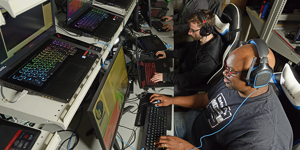 Intel engineers (front to back) Khalief Adams, Zack Johnson and