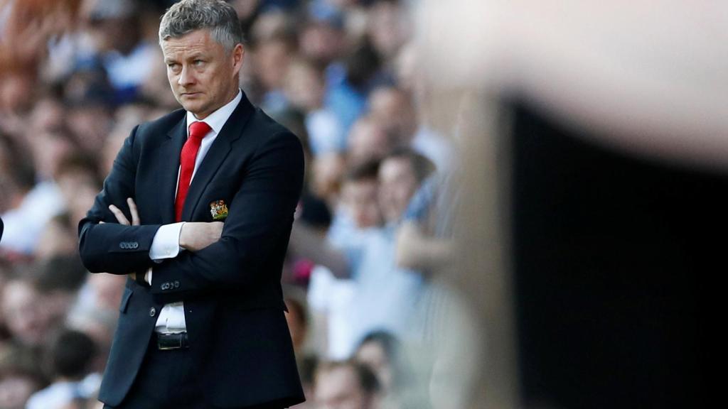 Solskjaer, durante un partido