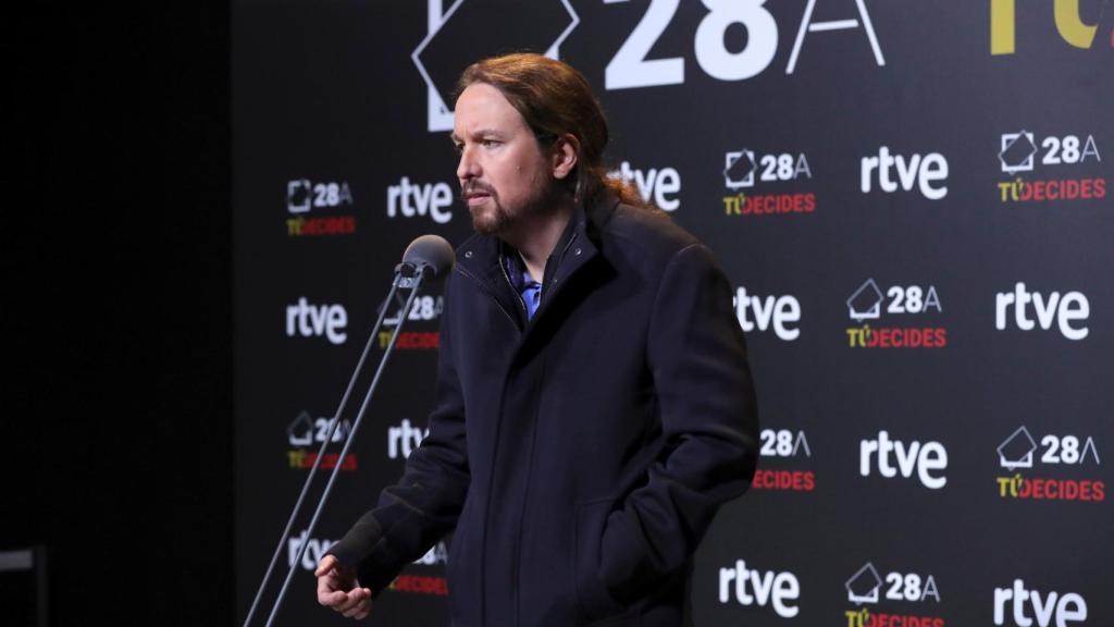 El candidato a la presidencia del Gobierno por Unidas Podemos, Pablo Iglesias.