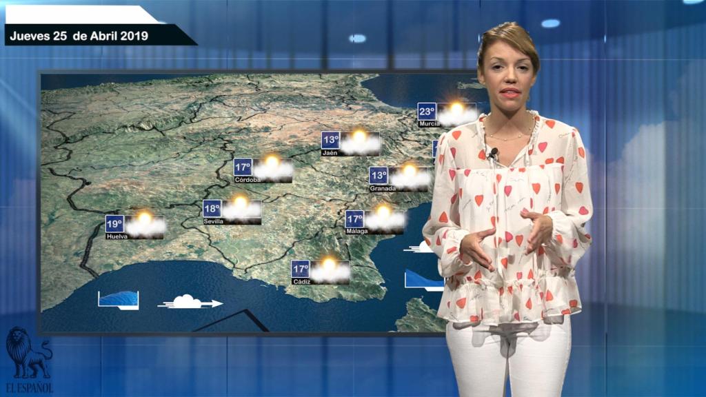 Fotograma de la predicción del tiempo.