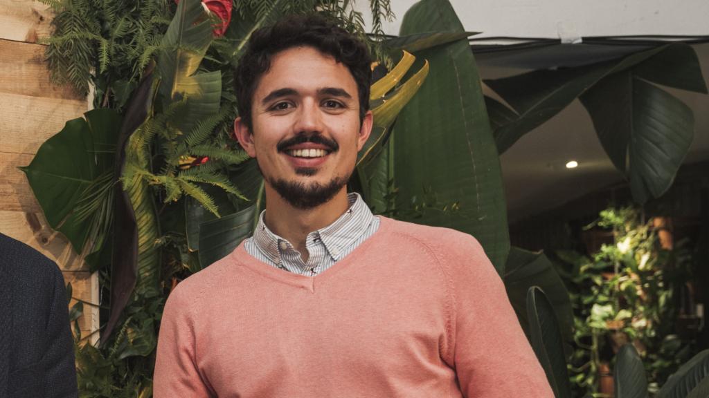 Carlos Ríos en el acto de Plátano de Canarias