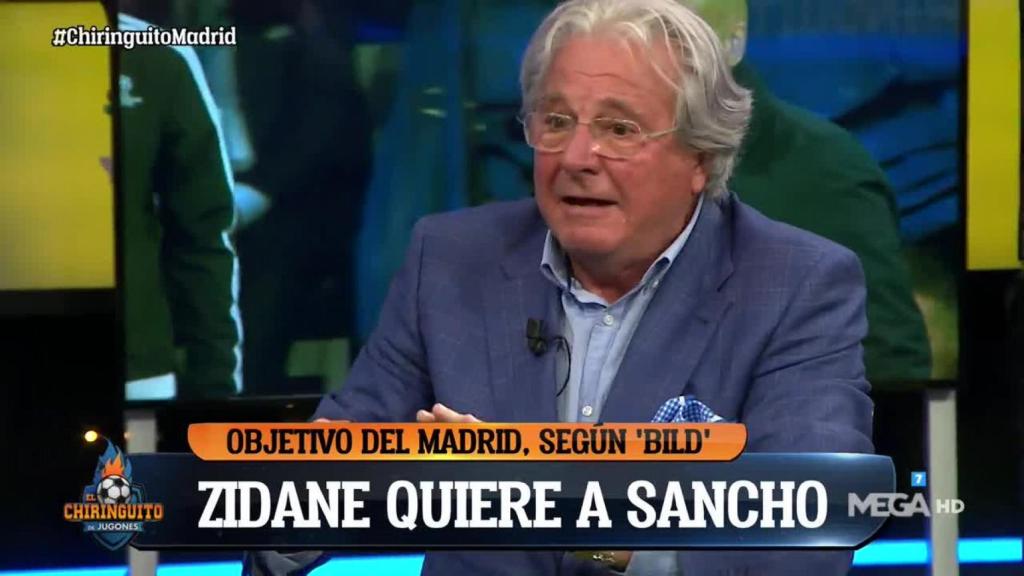 Jorge D'Alessandro, en El Chiringuito. Foto: Twitter (@elchiringuitotv)