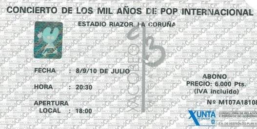 Entrada del Conciertos de los mil años, en el que actuó Bob Dylan.