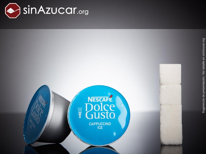 Cantidad estimada de azúcar que tienen estas dos cápsulas de café
