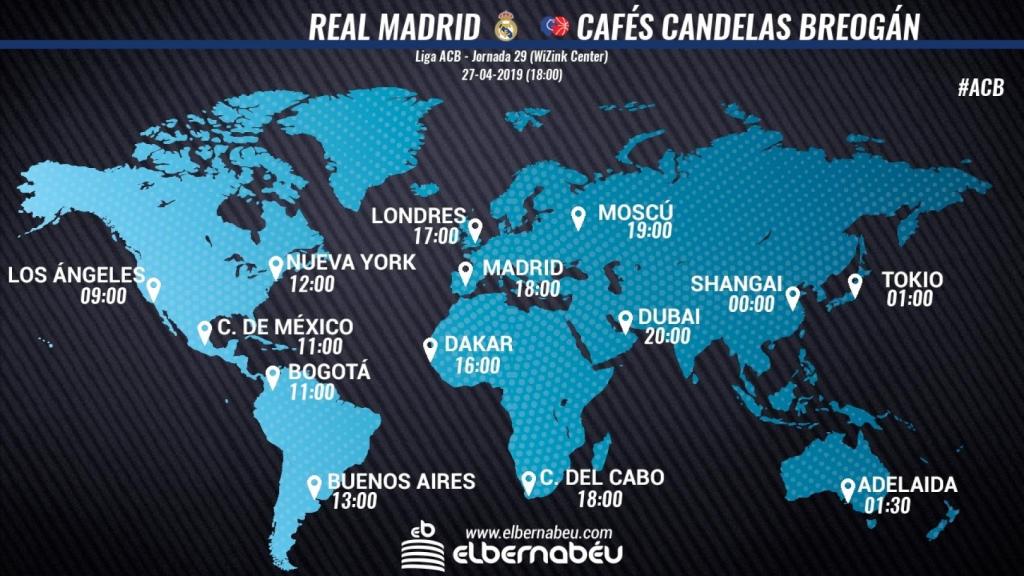 Horario Real Madrid - Breogán