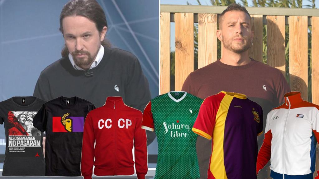 Pablo Iglesias y Eduardo Garrido, dueño de 198, la marca republicana y de izquierdas que viste el líder de Unidas Podemos.