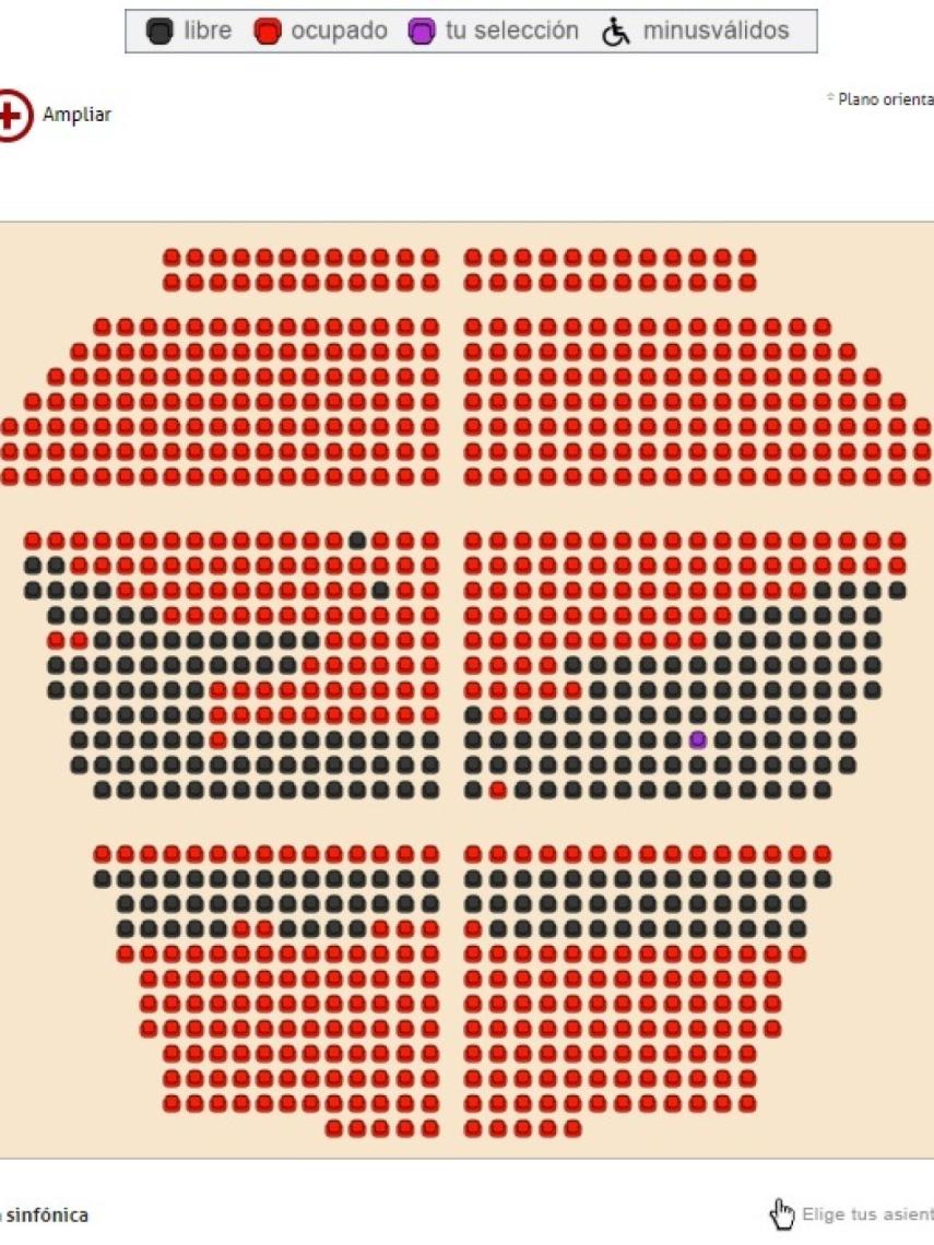 Plano de la sala Sinfónica de Ávila.