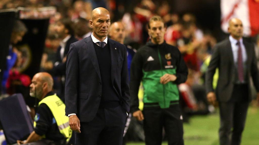 Zidane, en el estadio de Vallecas