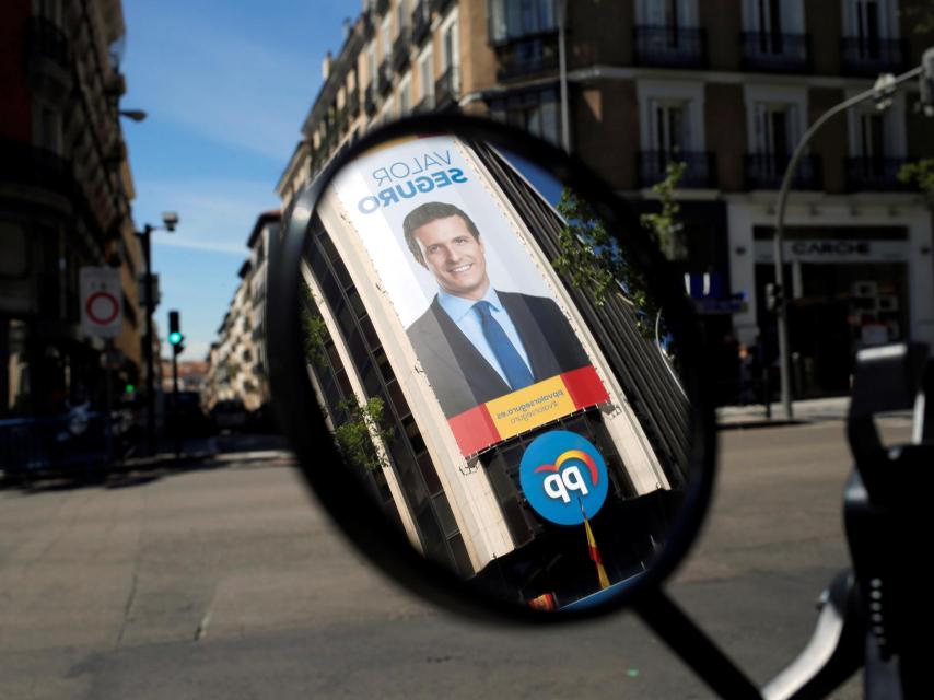 La fachada de la dirección nacional del PP en calle Génova (Madrid).