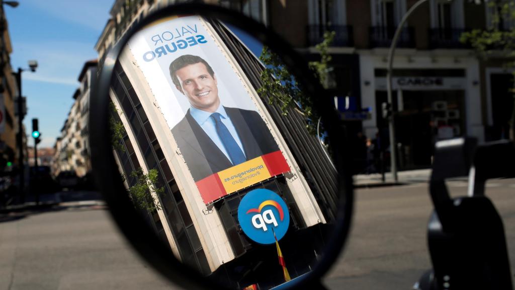 La fachada de la dirección nacional del PP en calle Génova (Madrid).