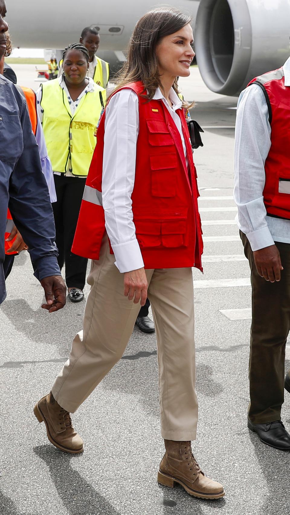 La reina Letizia ha visitado este martes la ciudad de Beira, en Mozambique.