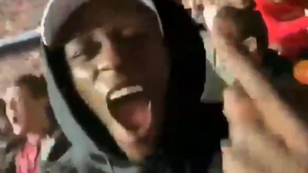 Benjamin Mendy celebra un gol del Barcelona