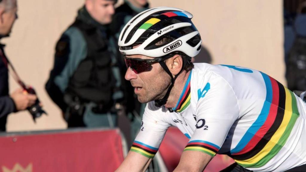 Alejandro Valverde durante una prueba