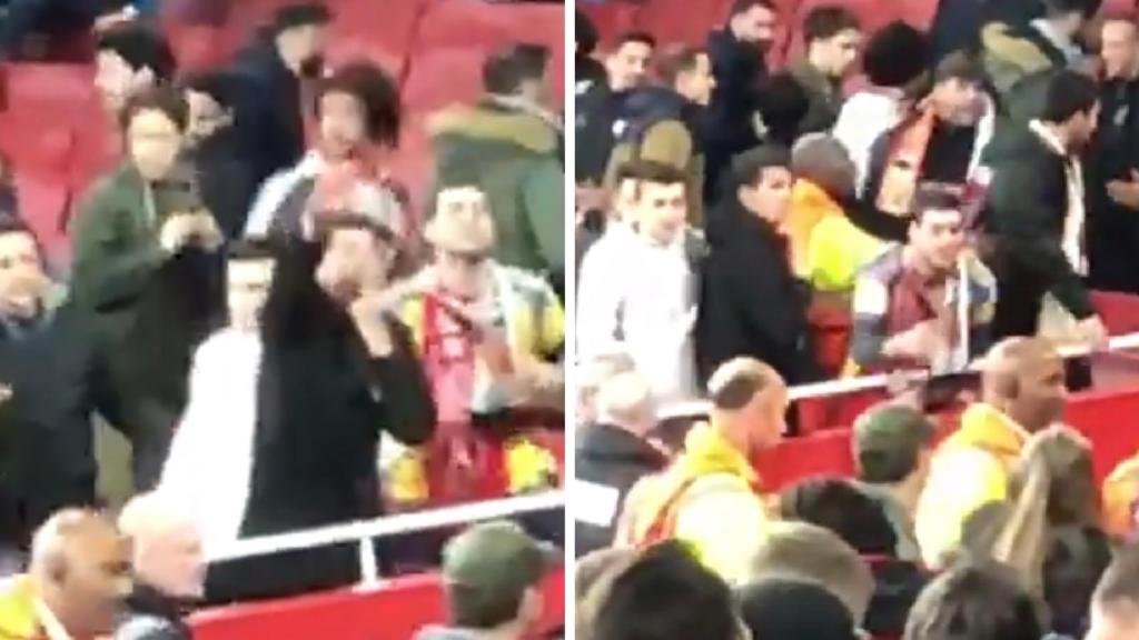 Los vergonzosos gestos nazis y racistas de algunos aficionados del Valencia en Londres