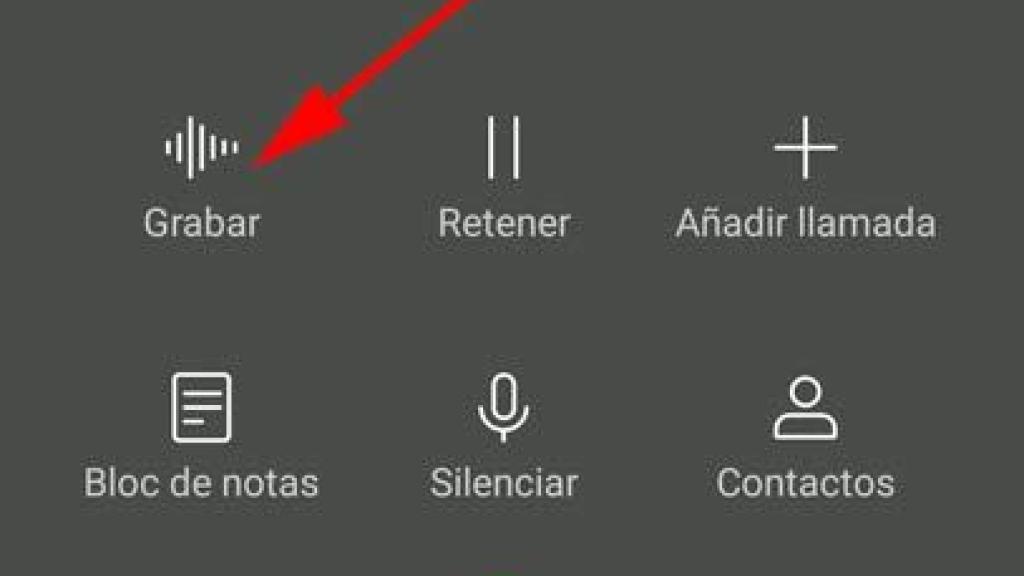 Antigua opción para grabar llamadas