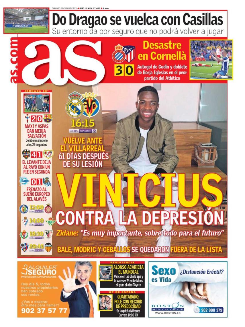 La portada del diario AS (05/05/2019)