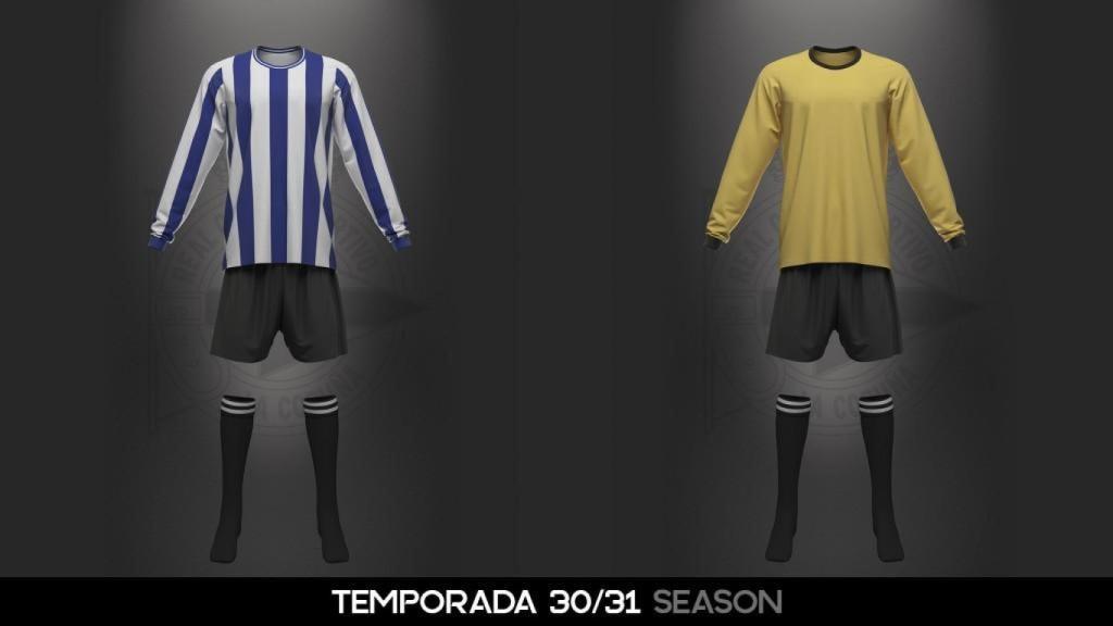 El amarillo, uno de los primeros colores secundario del club, en 1930.