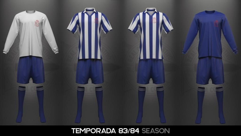 La camiseta de los 80, una de las que aún se puede ver a los aficionados más veteranos en Riazor.