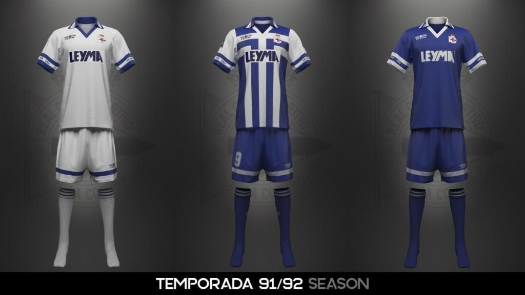 Leyma y Rox, vistiendo al Dépor en su vuelta a Primera.