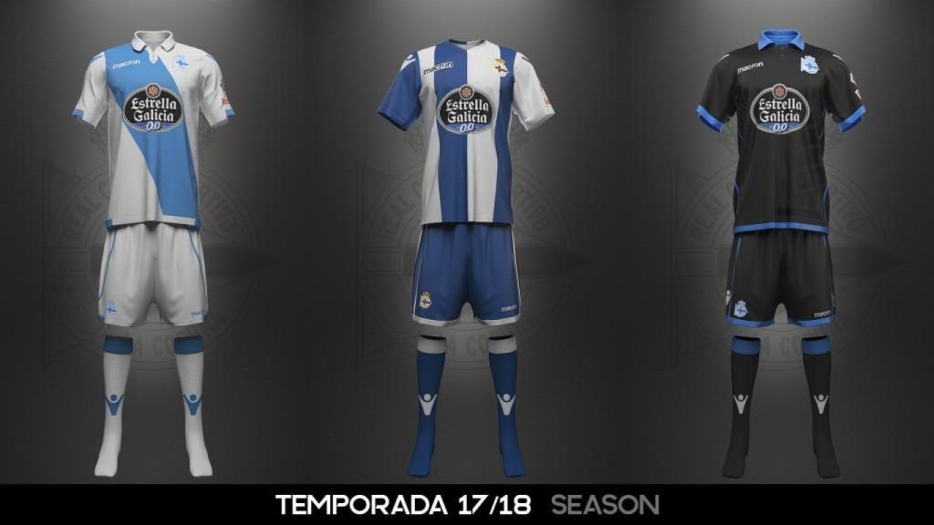 Cambio a Macron, manteniendo bandera de Galicia en la segunda equipación.