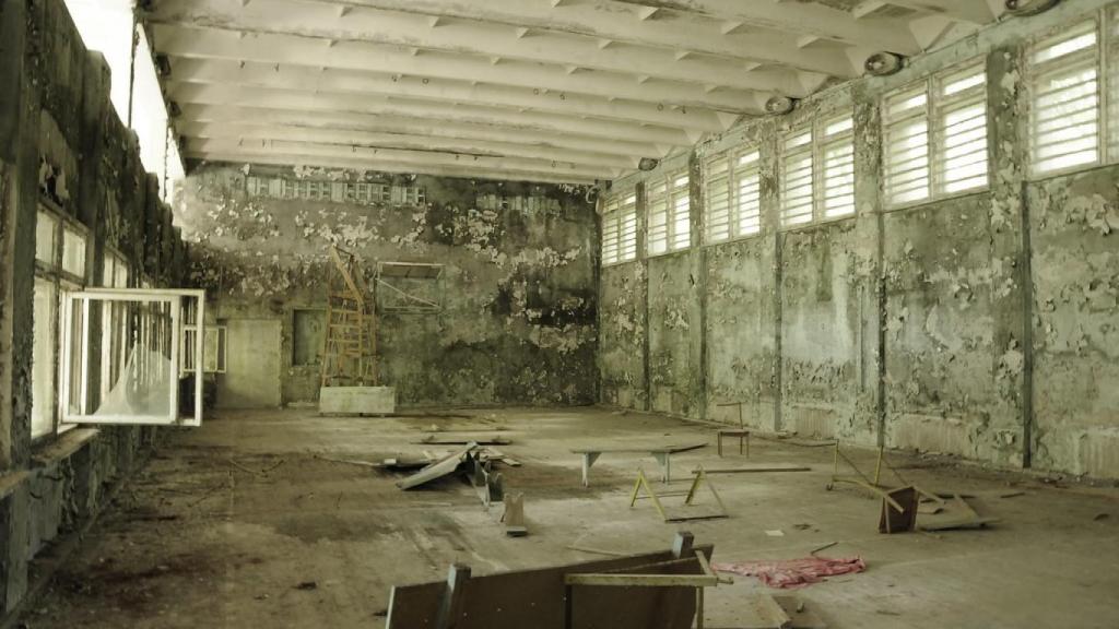 El gimnasio de una escuela en Prypiat