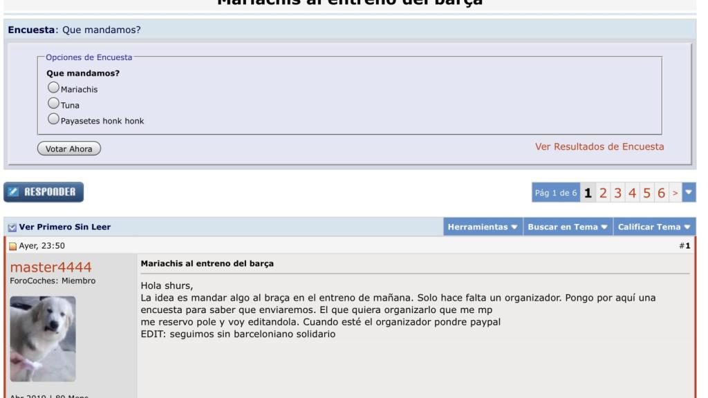 Forocoches conspirando contra el Barça.
