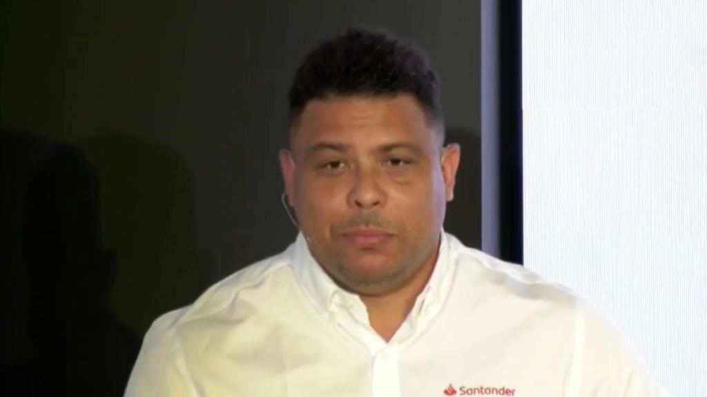 Ronaldo Nazario, en un acto de Santander