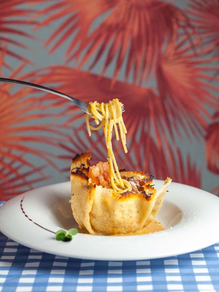 Da Luca Spaghetti carbonara nel suo nido