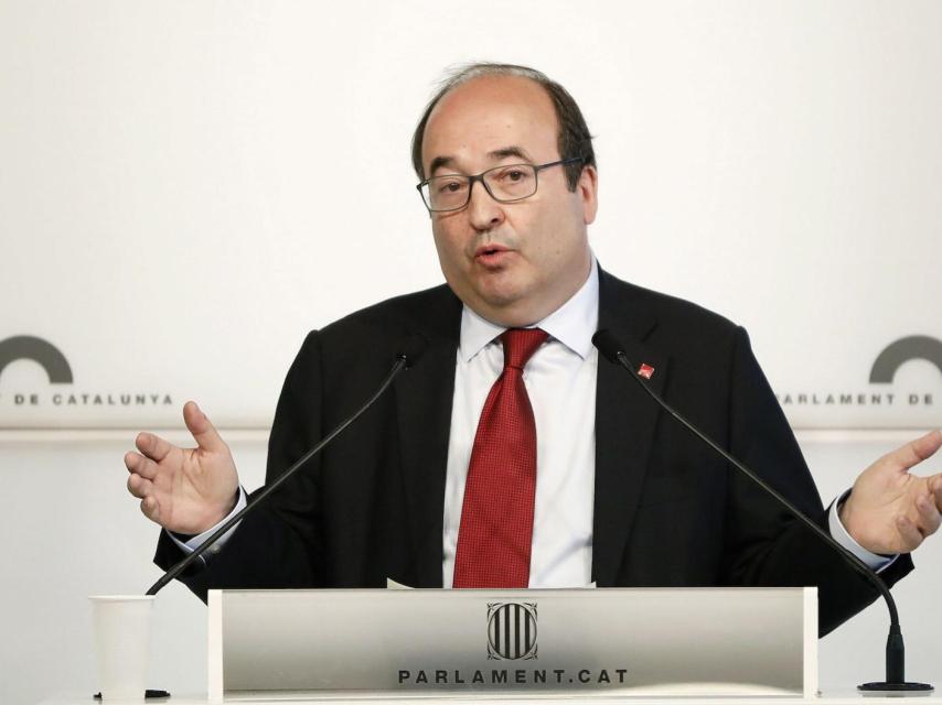 Miquel Iceta, este jueves en el Parlament.
