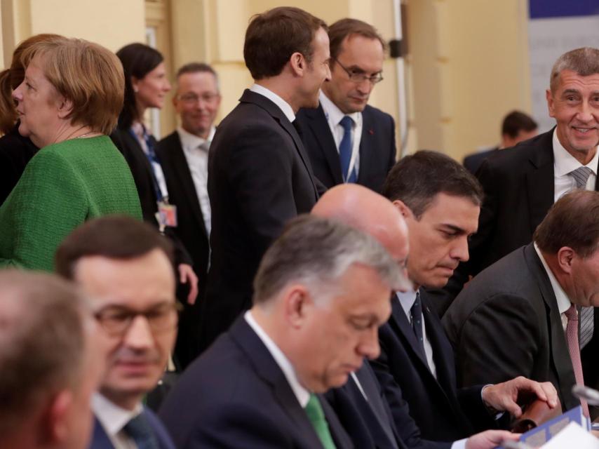 El presidente del Gobierno, Pedro Sánchez, durante la cumbre de Sibiu