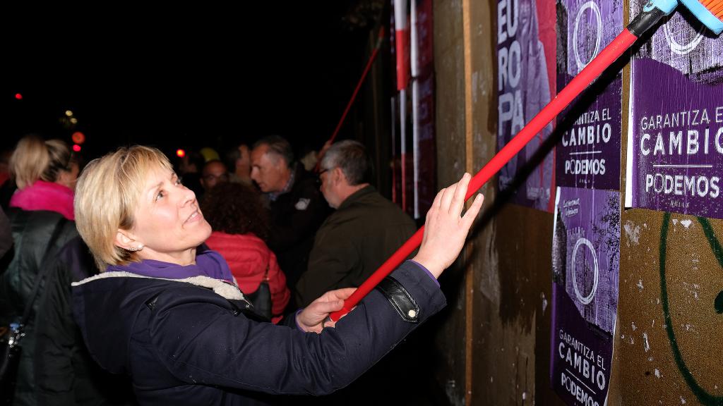 Pilar Baeza, en un acto de campaña en Ávila