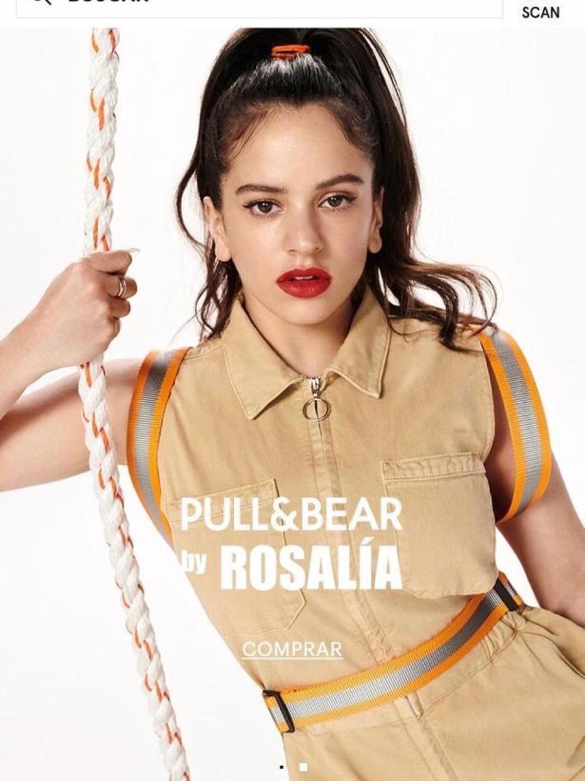 Captura de la pantalla principal de la aplicación móvil de Pull&Bear.