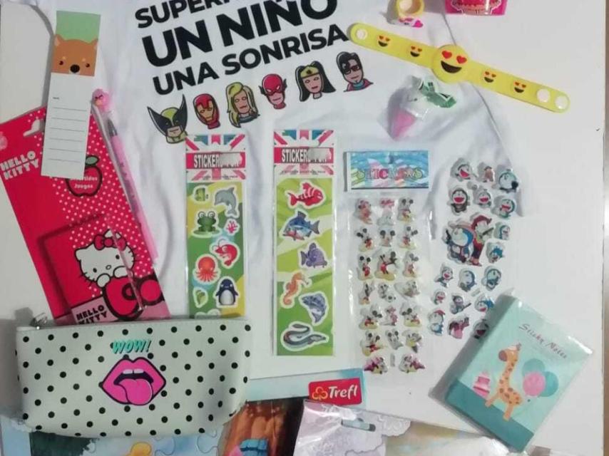 Regalos enviados por una asociación de Málaga