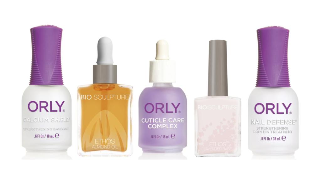 Algunos productos útiles para uñas quebradizas.