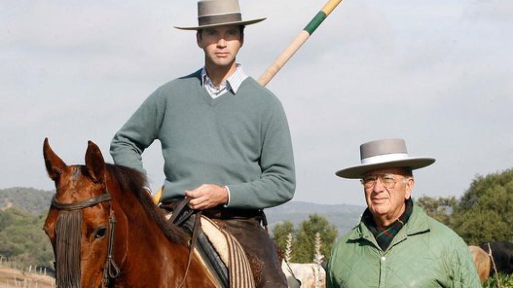 Álvaro, junto a su padre Joaquín, cuando los dos dirigían Núñez del Cuvillo