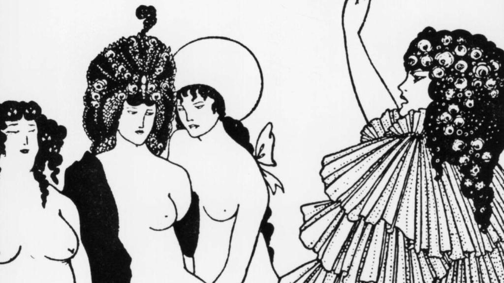 Una de las obras de Aubrey Beardsley, el polémico artista británico.