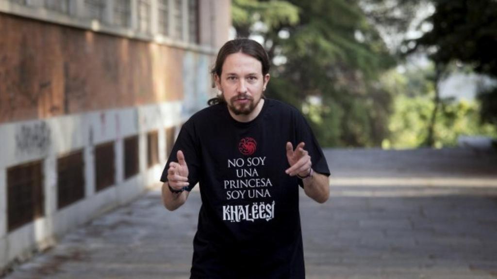 Pablo Iglesias a su llegada a la Universidad Complutense de Madrid.