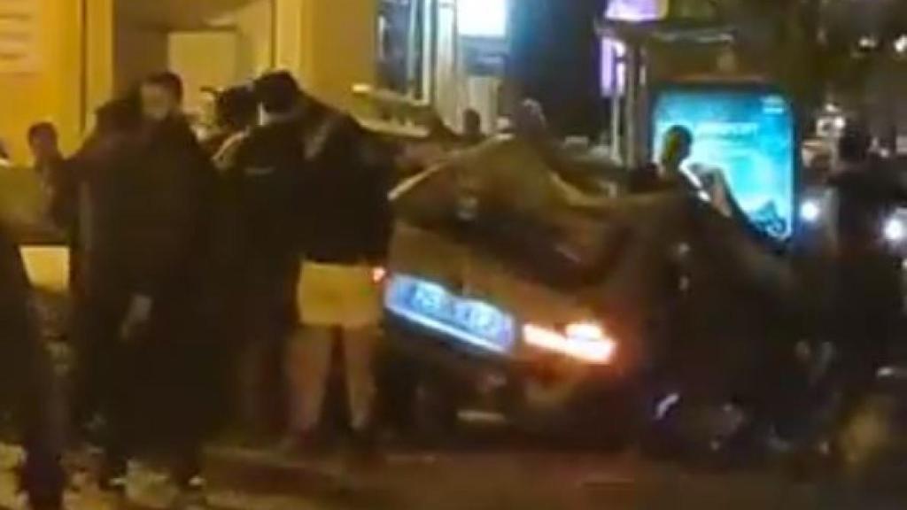 Coche accidentado en Valencia tras circular a 186 km/h