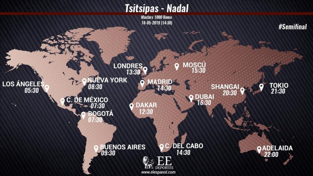 Horario Tsitsipas - Nadal