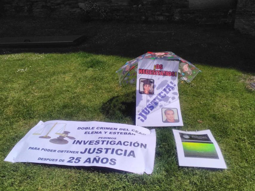 Manifestación de la familia frente a la Audiencia Provincial de Lugo.