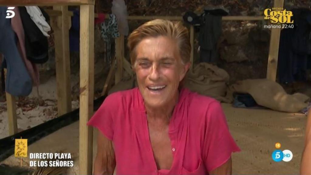 Chelo confesándole a Jordi sus ganas de seguir en 'Supervivientes'.