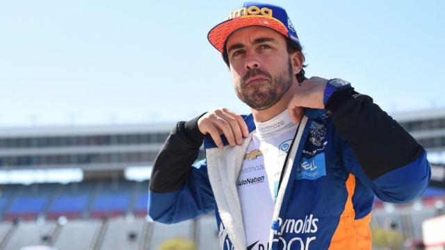 Fernando Alonso, durante las 500 Millas de Indianápolis. Twitter: (@McLarenIndy)