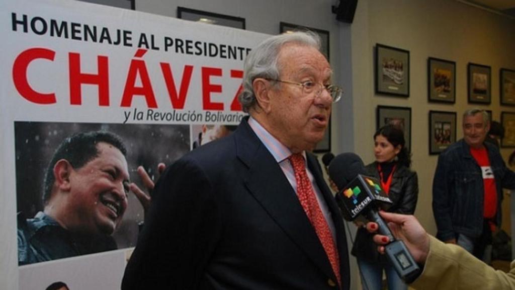 Raúl Morodo, exembajador de España en Venezuela, en un homenaje al comandante Hugo Chávez.