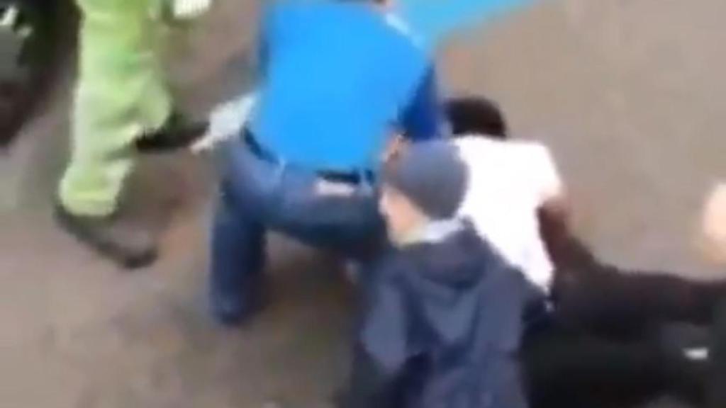 Imagen captada por un testigo del momento de la agresión