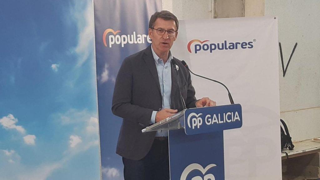 Núñez Feijóo durante una intervención