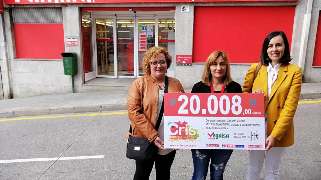 Vegalsa-Eroski entrega 20.000 euros para investigar contra el Meduloblastoma