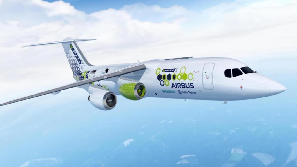 Concepto de avión híbrido de Airbus.
