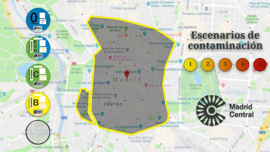 Zona que comprende Madrid Central.