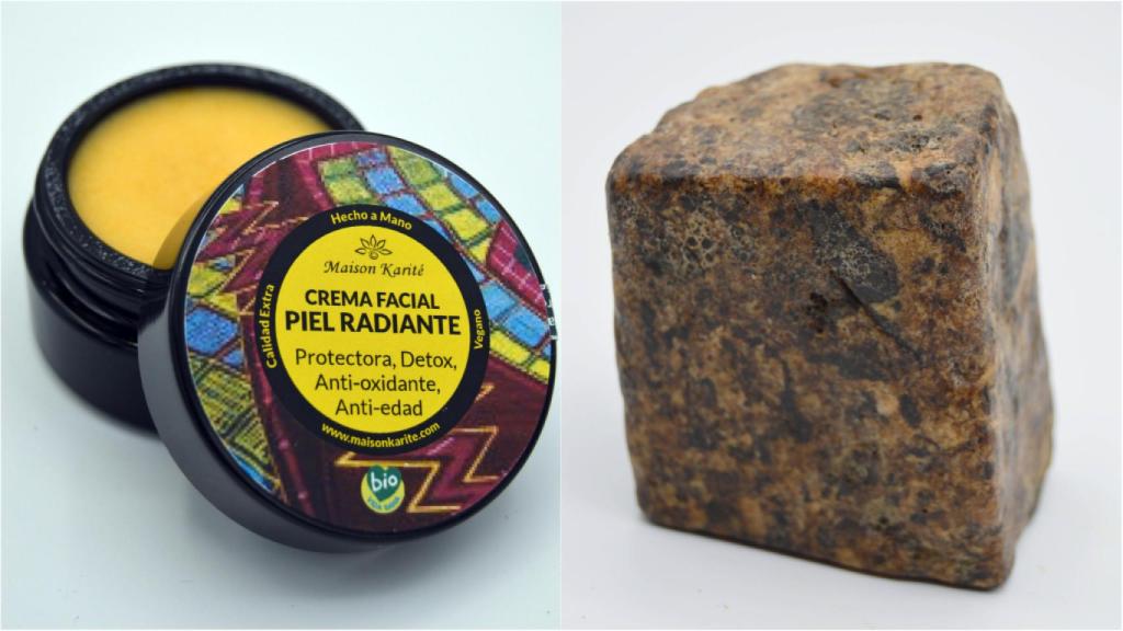 Crema facial de karité y el jabón negro africano.